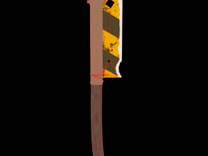 post apocalyptic road sign axe Modello 3D