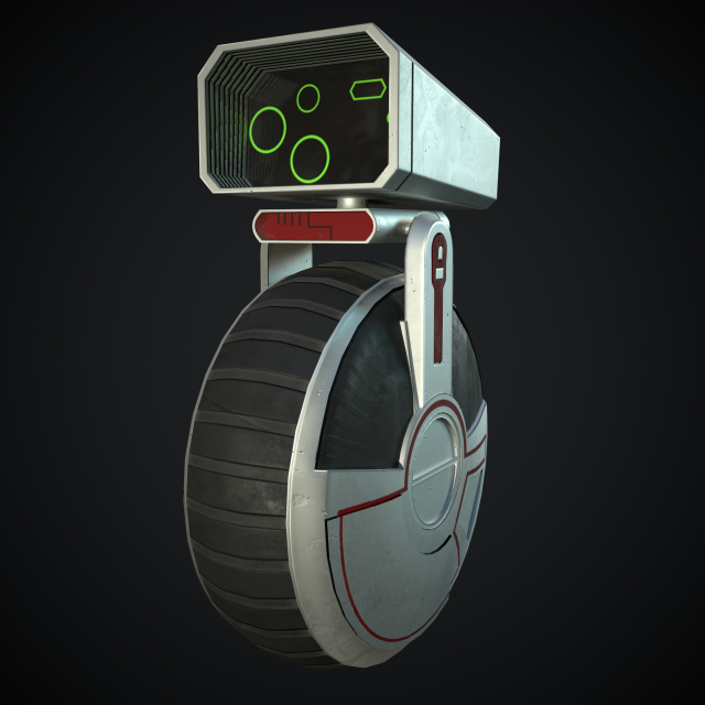 sci-fi courier bot 3D Model .c4d .max .obj .3ds .fbx .stl .blend 