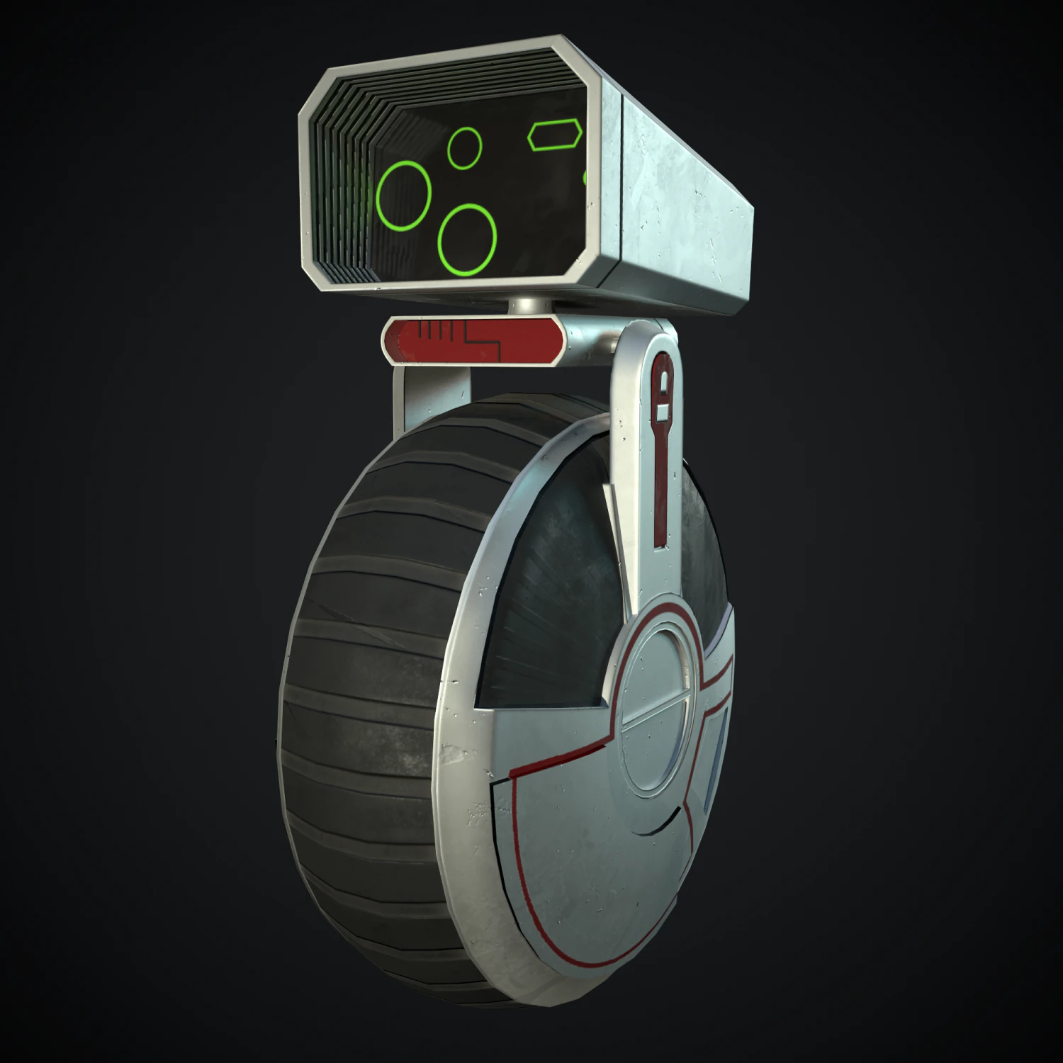 sci-fi courier bot 3D Model .c4d .max .obj .3ds .fbx .stl .blend 