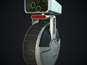 sci-fi courier bot 3D Model
