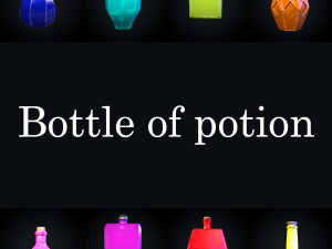 bottle of potion collection 3D Model
