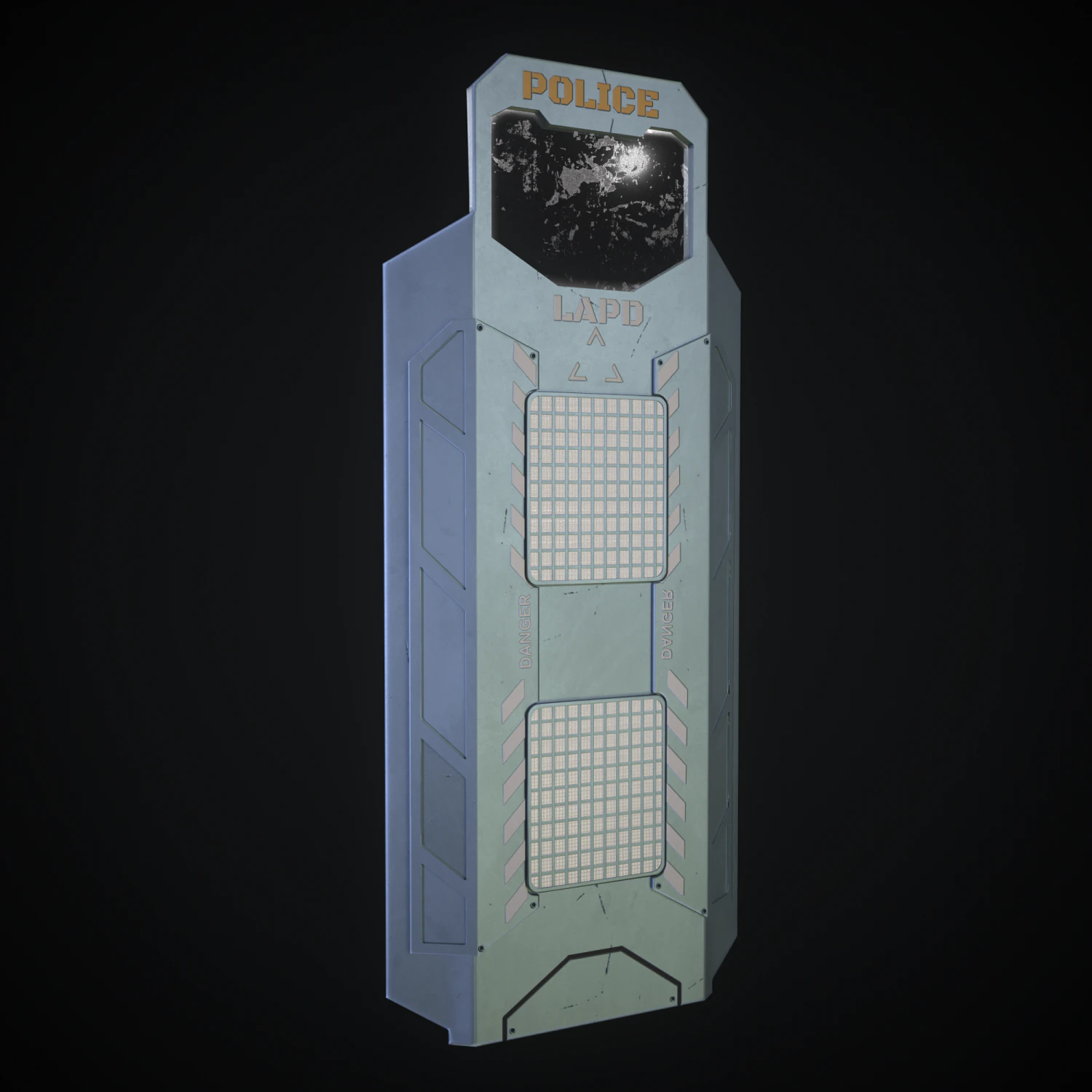 Sci-fi police shield 3D Model .c4d .max .obj .3ds .fbx .stl .blend 