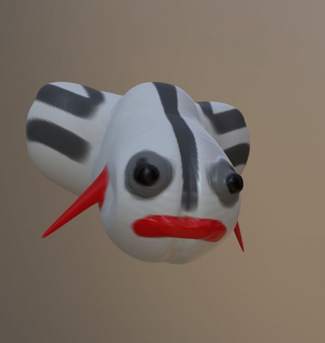 monster fish 3D Модель .c4d .max .obj .3ds .fbx .stl .blend 