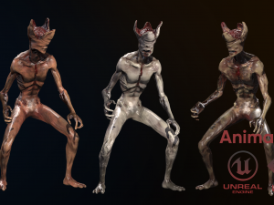 mutant with open brain 3D Model