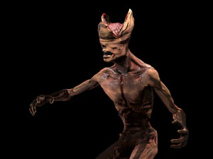 mutant with open brain 3D Model