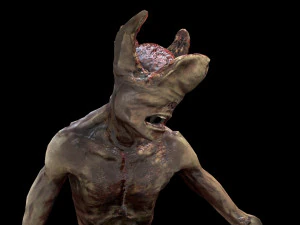 mutant with open brain 3D Model