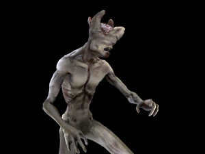 mutant with open brain 3D Model