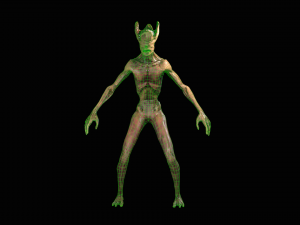 mutant with open brain Model 3D