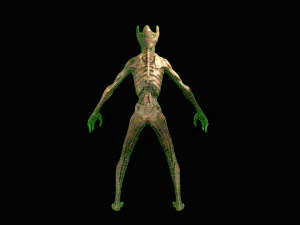 mutant with open brain 3D Model