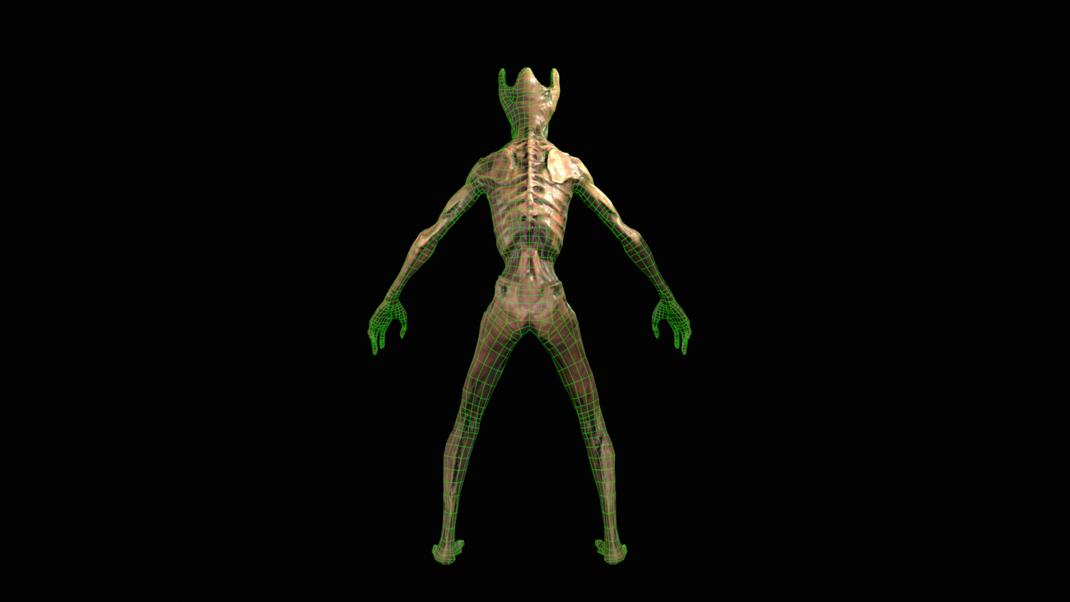 mutant 4 3D Model in Monster 3DExport