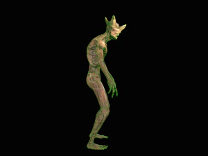 mutant with open brain 3D Model