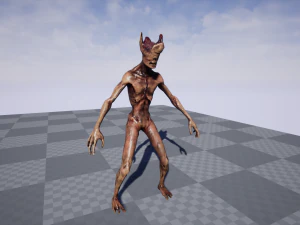 mutant with open brain 3D Model