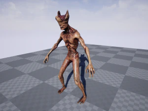mutant with open brain 3D Model