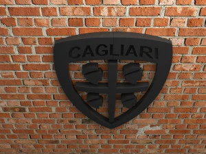 cagliari calcio logo 3D Print Model