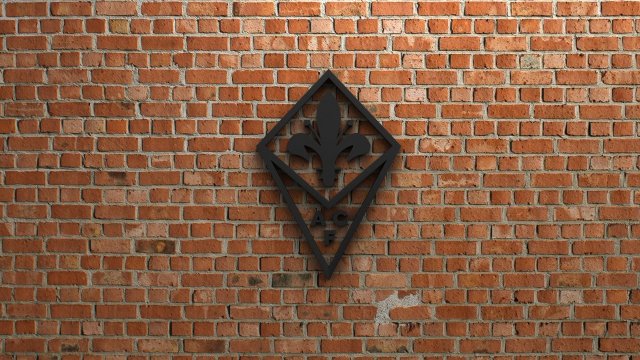 acf fiorentina logo Modelo de Impressão 3D .c4d .max .obj .3ds .fbx .stl .blend 