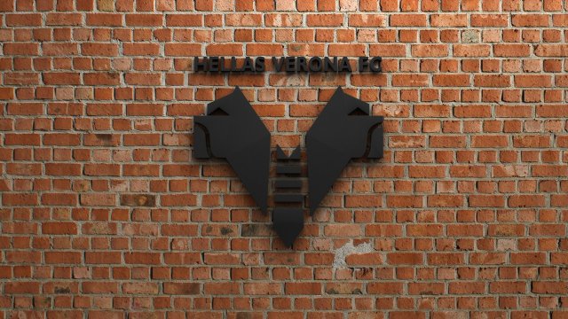hellas verona fc logo 3D 프린트 모델 .c4d .max .obj .3ds .fbx .stl .blend 