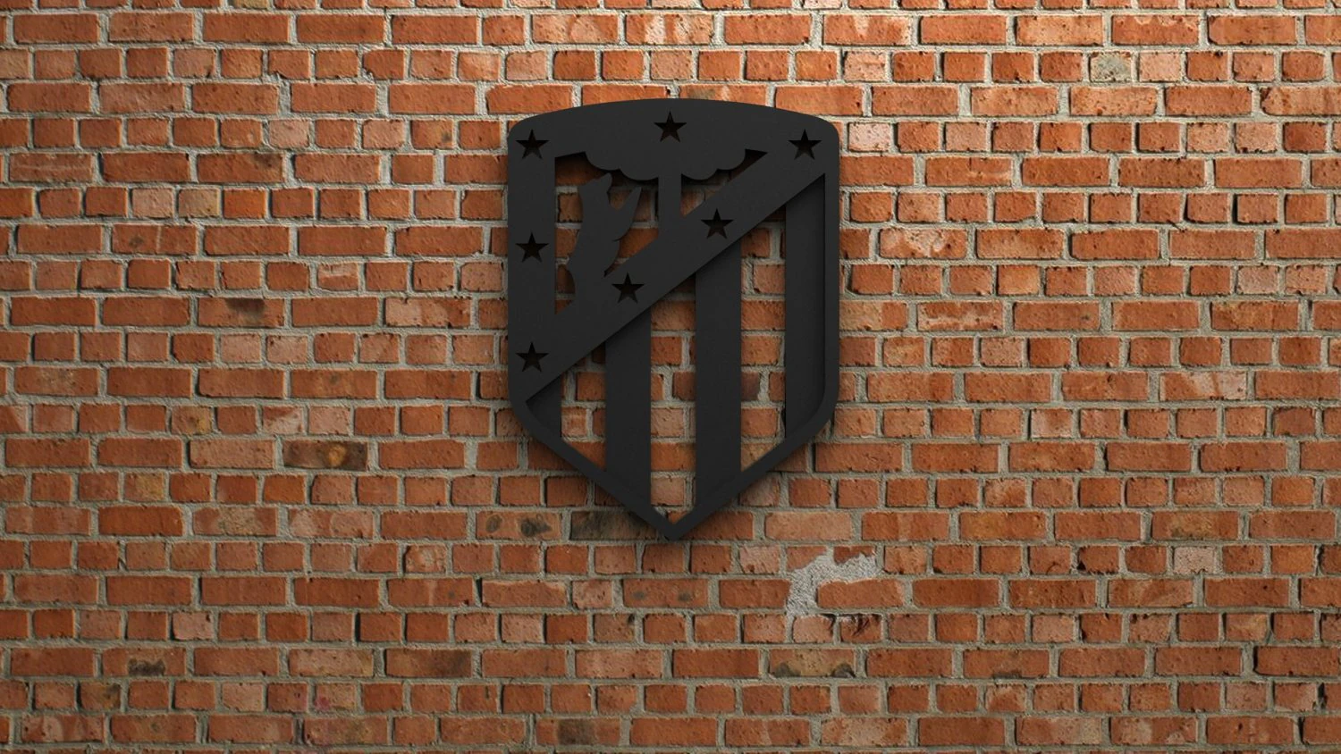 atletico madrid logo 3D Print Model .c4d .max .obj .3ds .fbx .stl .blend 