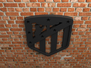 atletico madrid logo 3D प्रिंट मॉडल