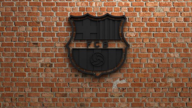 fc barcelona logo Model Cetak 3D .c4d .max .obj .3ds .fbx .stl .blend 