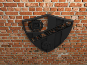 sd huesca logo 3D Baskı Modeli