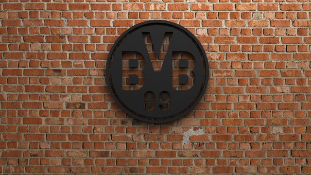 borussia dortmund logo 3D-Druckmodell .c4d .max .obj .3ds .fbx .stl .blend 