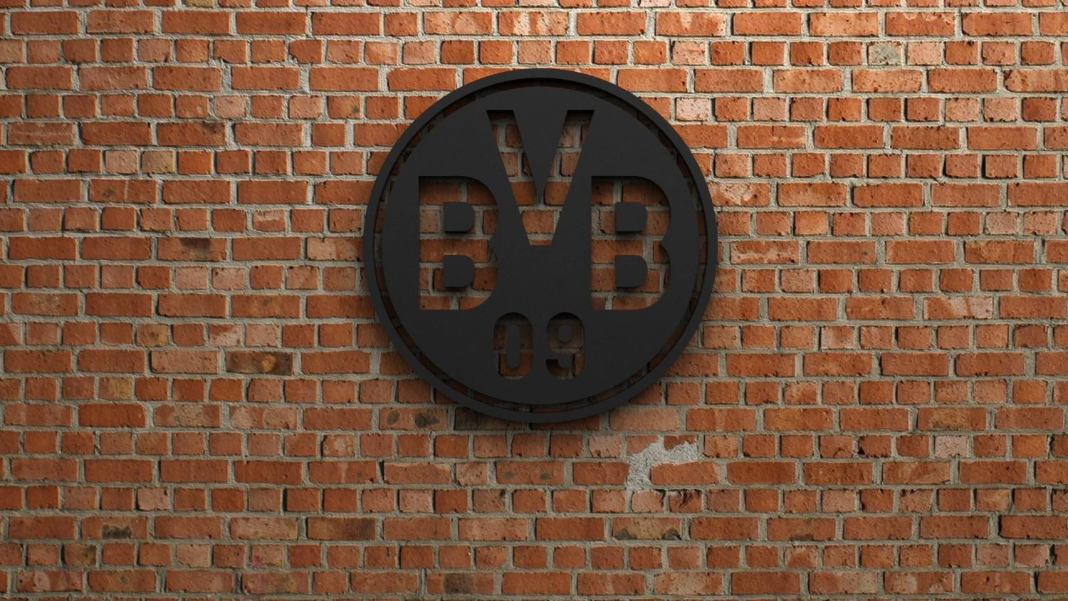 borussia dortmund logo 3D Print Model .c4d .max .obj .3ds .fbx .stl .blend 