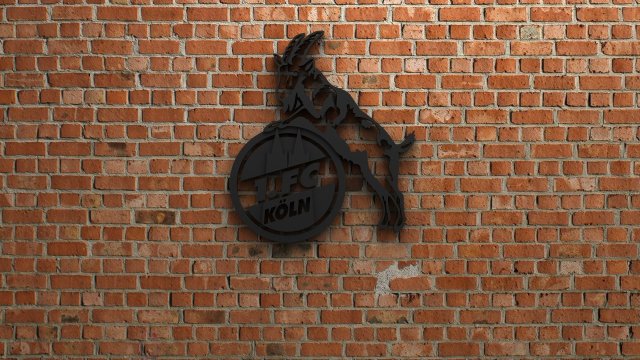 fc koln logo Modèles 3D en vedette .c4d .max .obj .3ds .fbx .stl .blend 