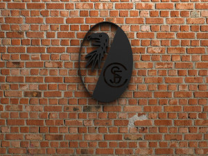 sc freiburg logo 3D Baskı Modeli