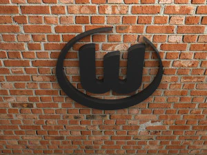 VFLヴォルフスブルクのロゴ 3Dプリントモデル