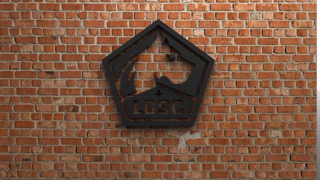 lille osc logo 3D Print Model .c4d .max .obj .3ds .fbx .stl .blend 