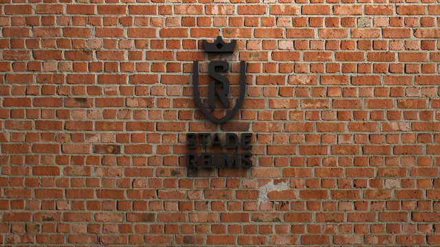 stade de reims logo Model Cetak 3D .c4d .max .obj .3ds .fbx .stl .blend 