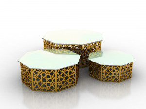 arabesque table 3D Model