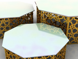 arabesque table 3D 모델