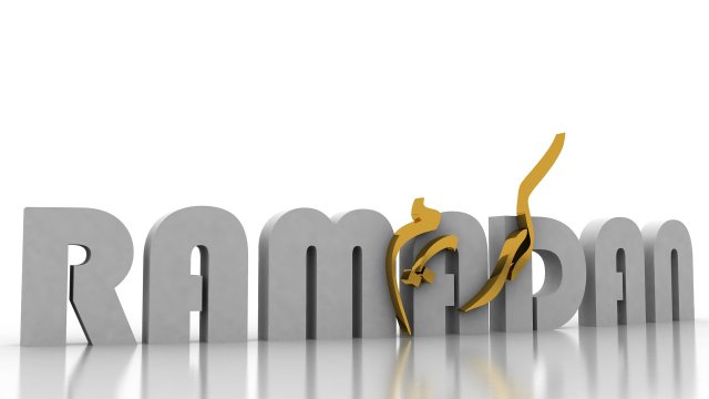ramadan karreem 3d arabic letters decoration 3D Model .c4d .max .obj .3ds .fbx .stl .blend 