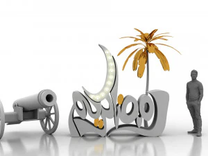 ramadan decoratieve elementen 3D Model