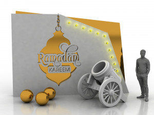 ramadan decorative elements 3D 모델