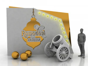 ramadan decorative elements 3D Model