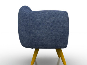 single seat sofa chair- jeans couch 3D Model