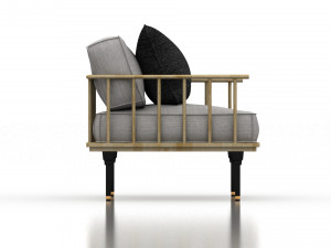 couch- single seat Modello 3D