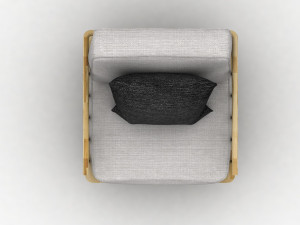 couch- single seat Modello 3D