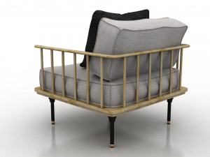 couch- single seat Modello 3D