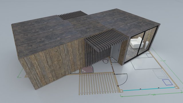 portacabin Modelo 3D .c4d .max .obj .3ds .fbx .stl .blend 