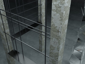 rustic columns structure collection 3D 모델