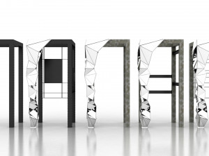 rustic columns structure collection 3D 모델