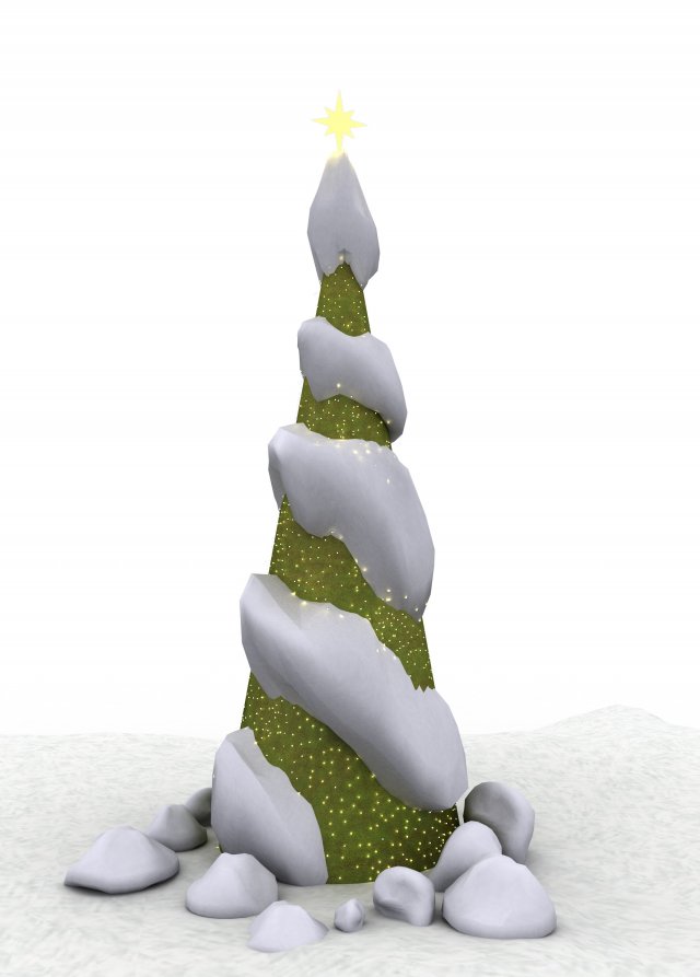 Christmas tree 3D Model .c4d .max .obj .3ds .fbx .stl .blend 