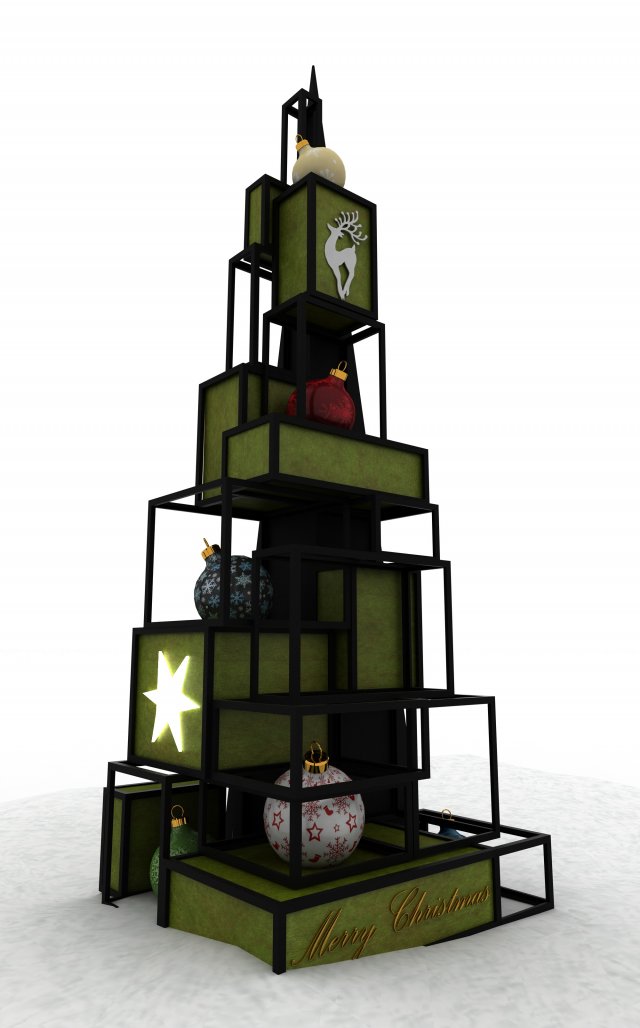 Christmas tree Model 3D .c4d .max .obj .3ds .fbx .stl .blend 
