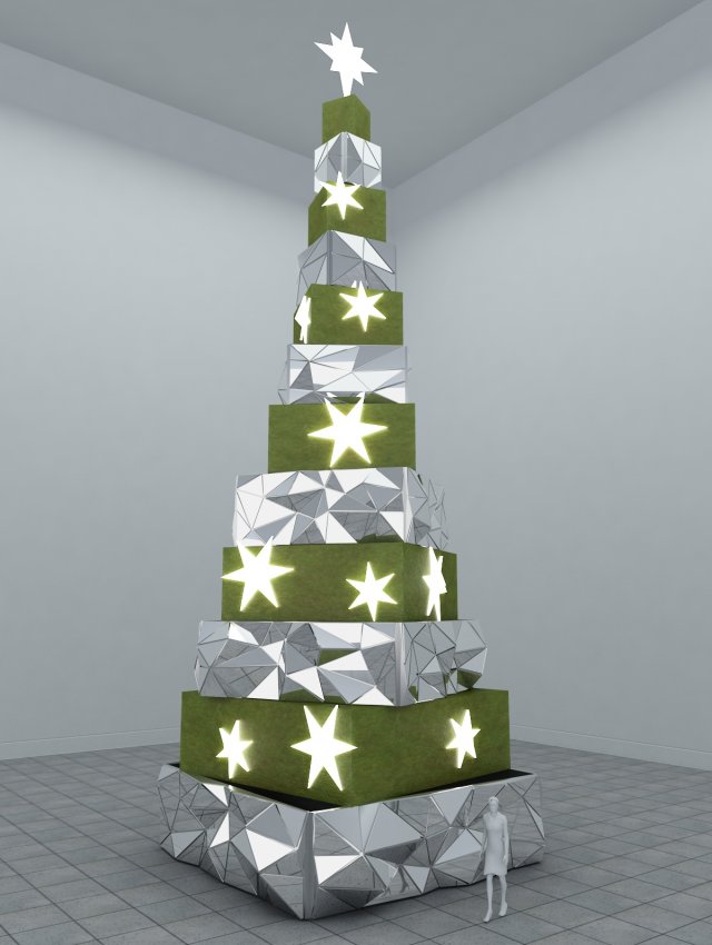 Christmas tree Model 3D .c4d .max .obj .3ds .fbx .stl .blend 
