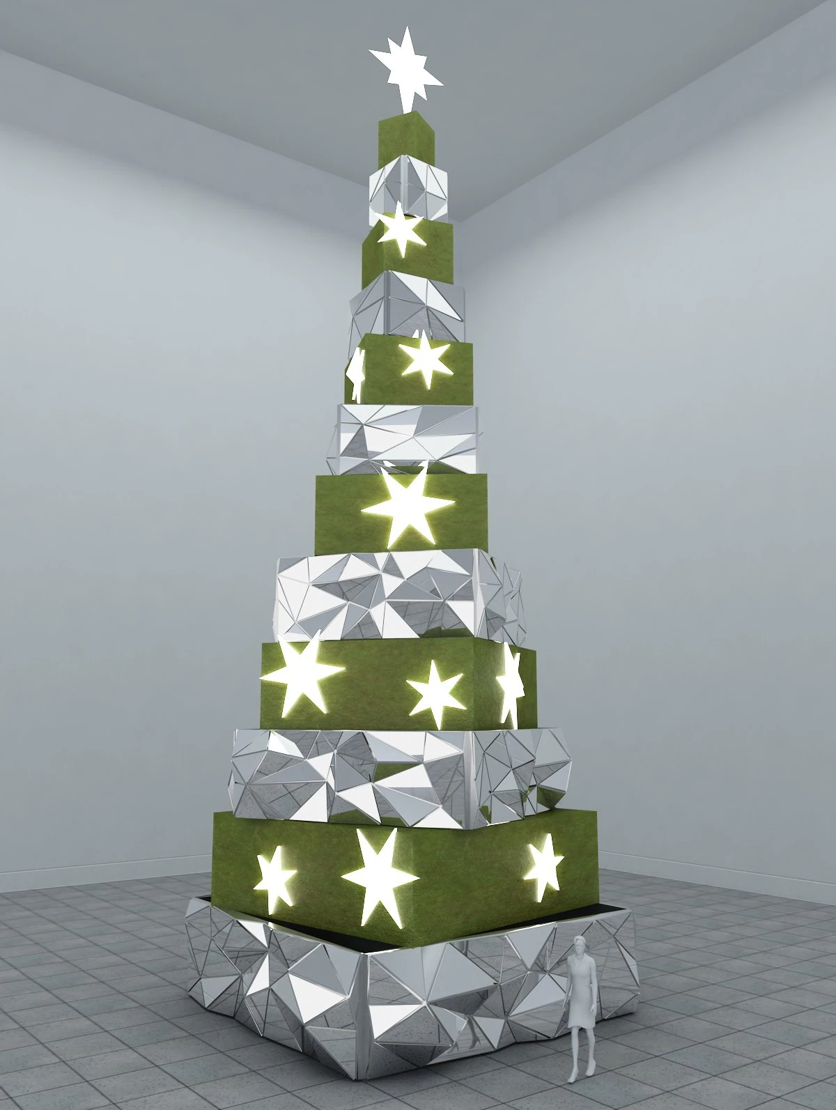 Christmas tree 3D Model .c4d .max .obj .3ds .fbx .stl .blend