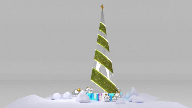 Christmas tree 3D Model .c4d .max .obj .3ds .fbx .stl .blend 