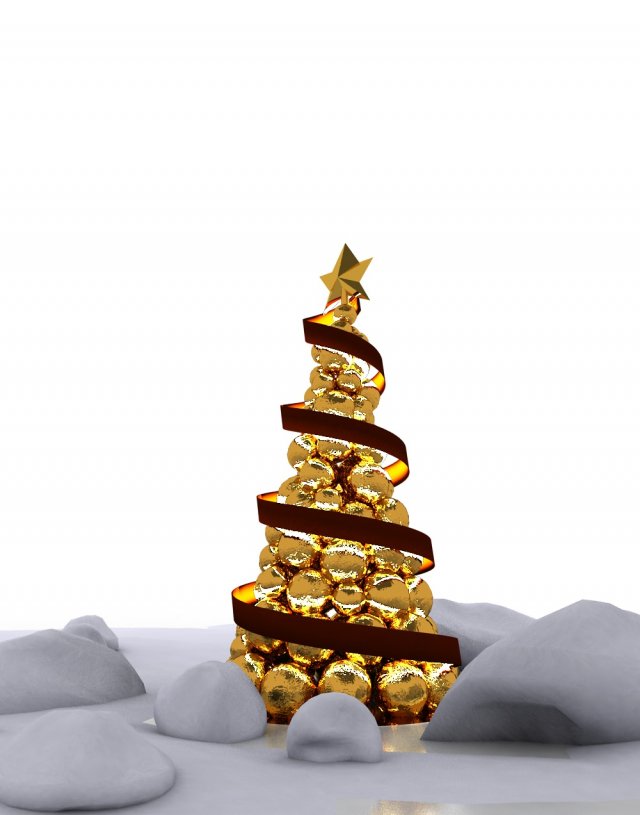 Christmas tree 3D Модель .c4d .max .obj .3ds .fbx .stl .blend 